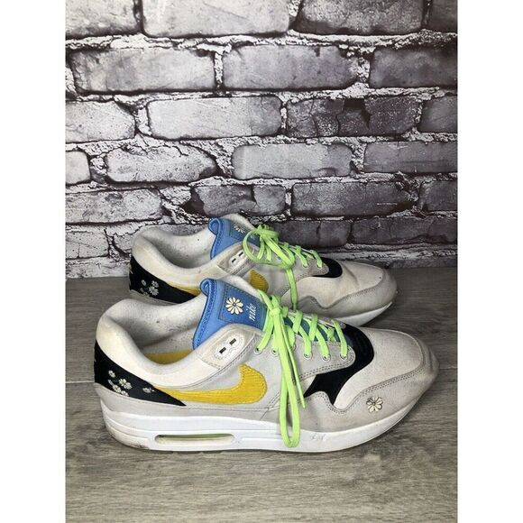 Nike Air Max 1 Daisy White Grey Black Yellow Sneakers Men 12M US/46 CW6031-100 - Picture 5 of 16